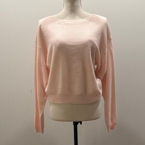 NWT Joie Light Pink Cropped Lightweight Sweater
